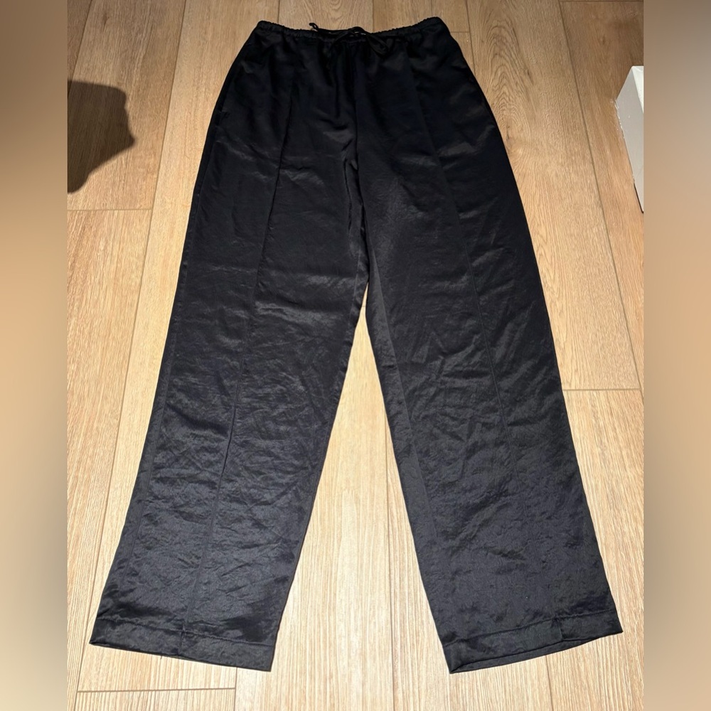 Madewell Pintuck Slim Satin Pants - Picture 7 of 8